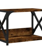 vidaXL Stojan na tiskárnu 2patrový kouřový dub 44x26x315 cm kompozit