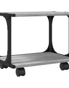 vidaXL Stojan na tiskárnu 2patrový šedý sonoma 41x28x335 cm kompozit