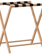 vidaXL Stojan na zavazadlo černý 685 x 38 x 58 cm bambus