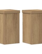vidaXL Stojany na rostliny 2 ks dub artisan 10 x 10 x 18 cm kompozit