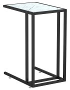 vidaXL Stolek na notebook bílý mramor 50 x 35 x 65 cm tvrzené sklo
