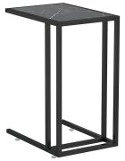 vidaXL Stolek na notebook černý mramor 50 x 35 x 65 cm tvrzené sklo