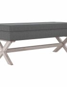vidaXL Stolička s úložným prostorem tmavě šedá 110x45x49 cm textil