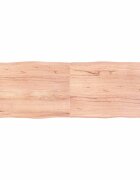 vidaXL Stolní deska hnědá 180x60x(2-4)cm ošetřený dřevo živá hrana