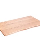vidaXL Stolní deska světle hnědá 100 x 60 x 2 cm ošetřený masivní dub