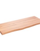 vidaXL Stolní deska světle hnědá 100x40x(2-4)cm ošetřený masivní dub