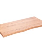 vidaXL Stolní deska světle hnědá 100x50x(2-4)cm ošetřený masivní dub
