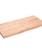 vidaXL Stolní deska světle hnědá 120x60x(2-4)cm ošetřený masivní dub