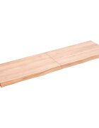 vidaXL Stolní deska světle hnědá 140x40x(2-4)cm ošetřený masivní dub