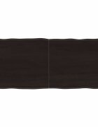 vidaXL Stolní deska tmavě hnědá 120x50x(2-4)cm ošetřený dub živá hrana