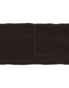 vidaXL Stolní deska tmavě hnědá 120x60x(2-4)cm ošetřený dub živá hrana