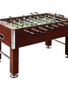 vidaXL Stolní fotbal ocel 60 kg 140x745x875 cm hnědý