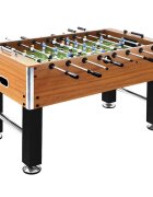 vidaXL Stolní fotbal ocel 60 kg 140x745x875 cm světle hnědý a černý