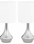 vidaXL Stolní lampy 2 ks dotykové tlačítko bílé E14