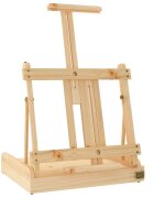 vidaXL Stolní malířský stojan se zásuvkou 415x37x12 cm masivní buk
