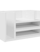 vidaXL Stolní organizér bílý 445 x 24 x 25 cm kompozitní dřevo