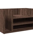 vidaXL Stolní organizér hnědý dub 445 x 24 x 25 cm kompozitní dřevo