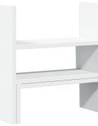 vidaXL Stolní organizér nastavitelný bílý 40 x 17 x 41 cm kompozit