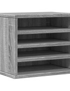 vidaXL Stolní organizér šedý sonoma 36 x 26 x 295 cm kompozitní dřevo