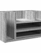 vidaXL Stolní organizér šedý sonoma 445 x 24 x 25 cm kompozitní dřevo