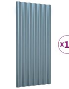 vidaXL Střešní panely 12 ks pozinkovaná ocel šedé 80 x 36 cm