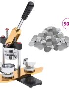 vidaXL Stroj na výrobu placek rotační 500 ks 25mm butonů se špendlíkem