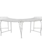 vidaXL Stromová lavička 4 -místná 160 x 80 x 44 cm steel Antická bílá