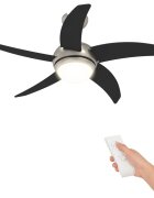 vidaXL Stropní ventilátor s osvětlením a dálkovým ovládáním Ø 110 cm