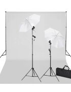 vidaXL Studiová sada se světly a bílým pozadím 600 x 300 cm