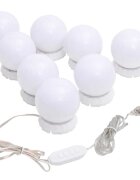 vidaXL Světla na zrcadlo s 8 LED žárovkami teplá bílá a studená bílá