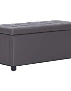 vidaXL Taburet s úložným prostorem 875 cm šedý umělá kůže