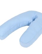 vidaXL Těhotenský polštář ve tvaru písmene J 54 x (36–43) cm modrý