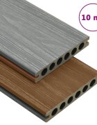 vidaXL Terasová prkna WPC s příslušenstvím hnědá a šedá 10 m² 22 m