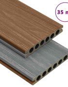 vidaXL Terasová prkna WPC s příslušenstvím hnědá a šedá 35 m² 4 m