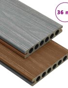 vidaXL Terasová prkna WPC s příslušenstvím hnědá a šedá 36 m² 22 m