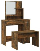 vidaXL Toaletní stolek sada kouřový dub 865 x 35 x 136 cm