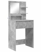 vidaXL Toaletní stolky do ložnice Betonově šedá 80 x 396 x 135 cm