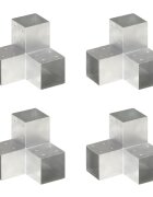vidaXL Trámová spojka 4 ks ve tvaru Y pozinkovaný kov 101 x 101 mm