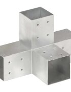 vidaXL Trámová spojka tvaru X pozinkovaný kov 81 x 81 mm