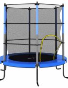 vidaXL Trampolína s bezpečnostní sítí kulatá 140 x 160 cm modrá