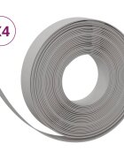 vidaXL Travní lemy 4 ks šedé 10 m 10 cm polyethylen