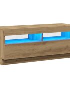 vidaXL TV skříňka s LED dub artisan 100 x 35 x 40 cm kompozitní dřevo