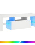 vidaXL TV skříňka s LED osvětlením bílá 120 x 35 x 40 cm