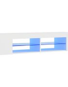 vidaXL TV skříňka s LED osvětlením bílá 135 x 39 x 30 cm