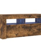 vidaXL TV skříňka s LED osvětlením kouřový dub 90 x 35 x 40 cm