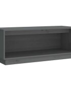 vidaXL TV skříňka šedá 90 x 35 x 35 cm masivní borové dřevo