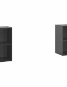 vidaXL TV skříňky 2 ks šedé vysoký lesk 72x35x365 cm kompozitní dřevo