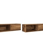 vidaXL TV skříňky 2 ks Staré dřevo 100x31x255 cm Dřevěné konstrukce