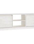 vidaXL TV stolek bílý 110 x 30 x 40 cm masivní borové dřevo