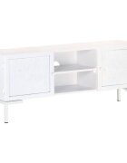 vidaXL TV stolek bílý 115 x 30 x 46 cm masivní mangovníkové dřevo